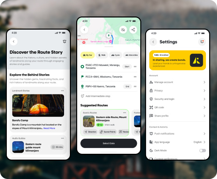 Crowd-sourced travel stories interface designed by Centmore featuring traveler posts, destination sharing, community engagement, and social travel experiences.