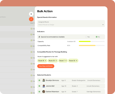 School transportation analytics dashboard designed by Centmore featuring route performance, operational insights, transportation costs, and dashboard reporting.